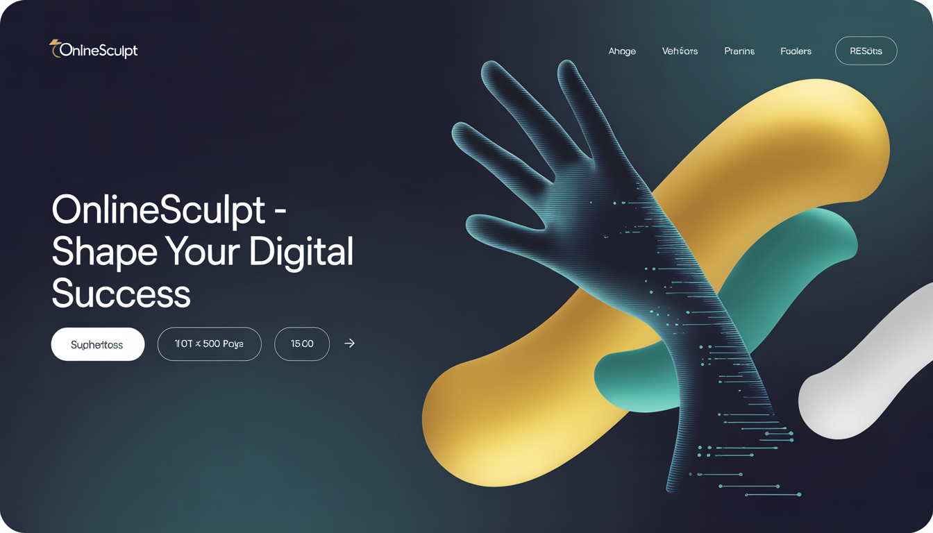ideogram v3.0 Professional website banner for OnlineSculpt – Shape Your Digital Success . Da 0 1